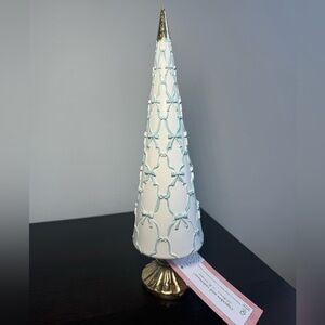 Cupcakes & Cashmere Blue Bow Christmas Tree Decor